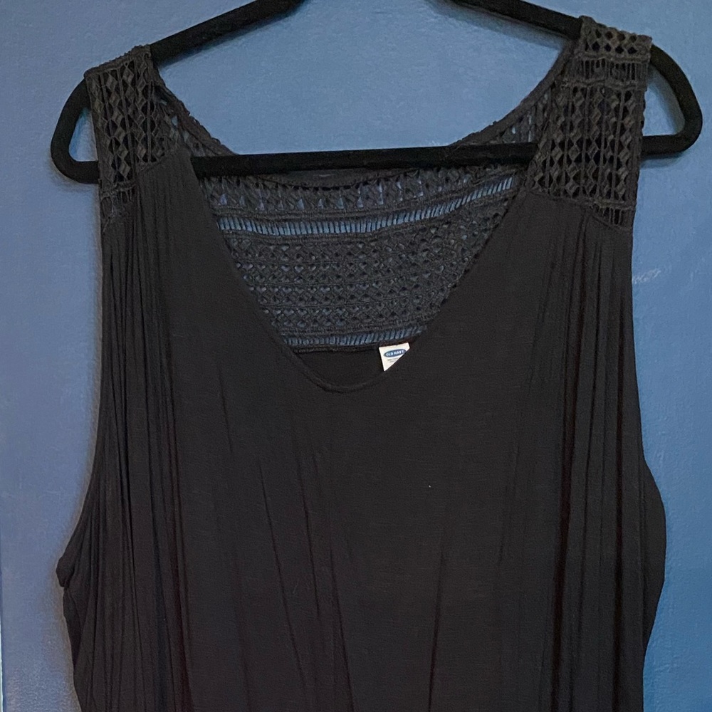 Crochet strap cotton stretch maxi by Old Navy